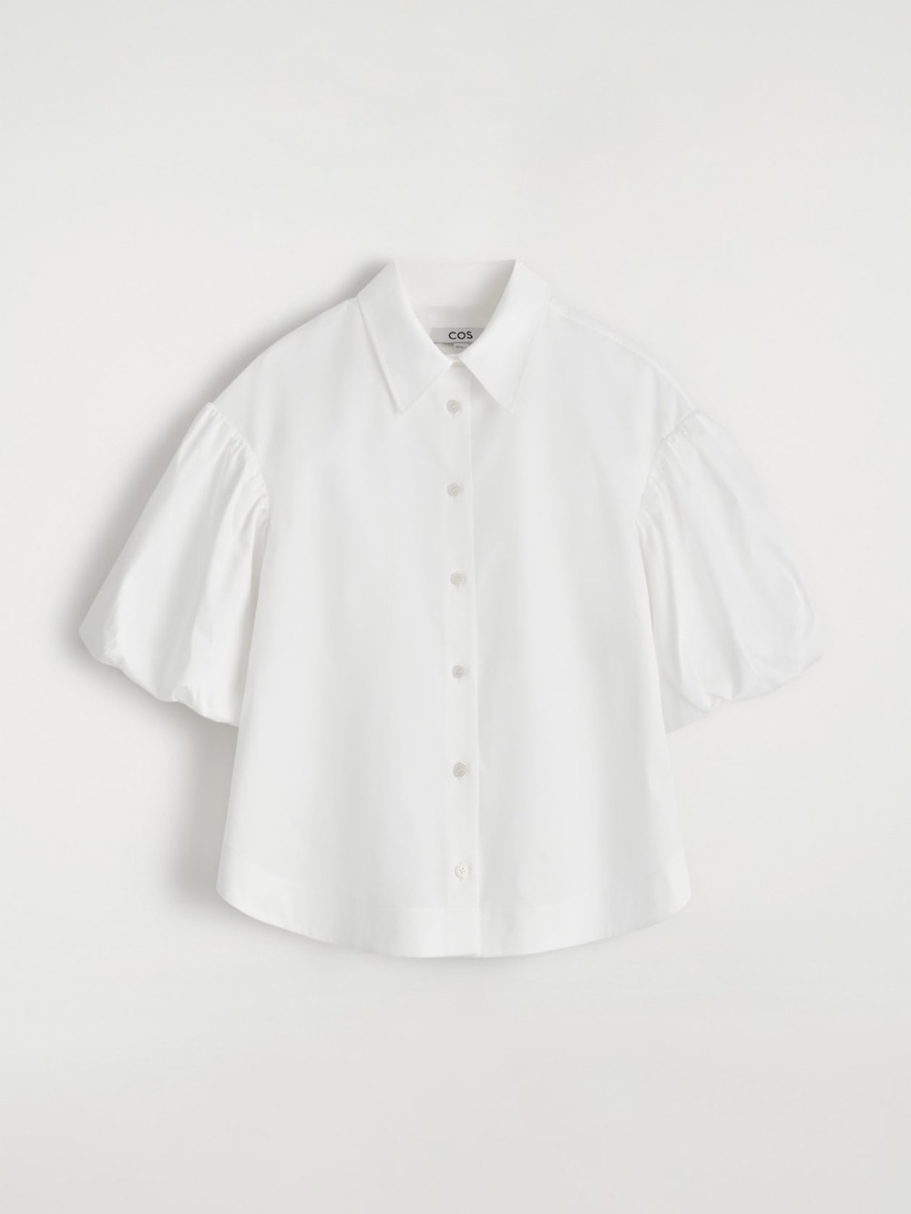 COS premium PUFF-SLEEVE COTTON SHIRT